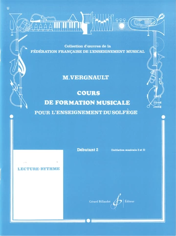Cours de formation musicale pour l&amp;#039;enseignement du solfège. Débutant 2 Visuel